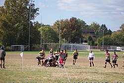 A club match at Towson University in 2005. TowsonRugby.jpg