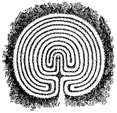 Trojeborg, a stone labyrinth from Visby on Gotland
