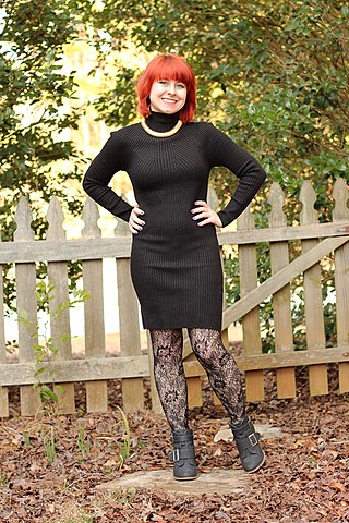 sweater dress tights ankle boots