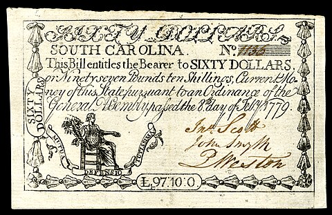South Carolina (1779) Scott, Smyth, Weston Reverse
