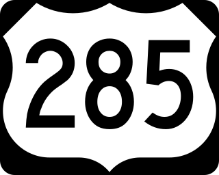 <span class="mw-page-title-main">U.S. Route 285</span> North–south highway through the US states of Texas, New Mexico and Colorado