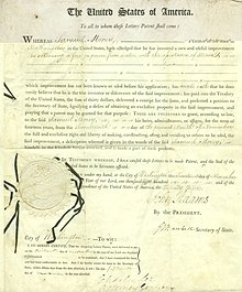 US Patent X306 (Force from Water with Assist of Steam) issued in November 1800 US Patent 306X color page1.jpg