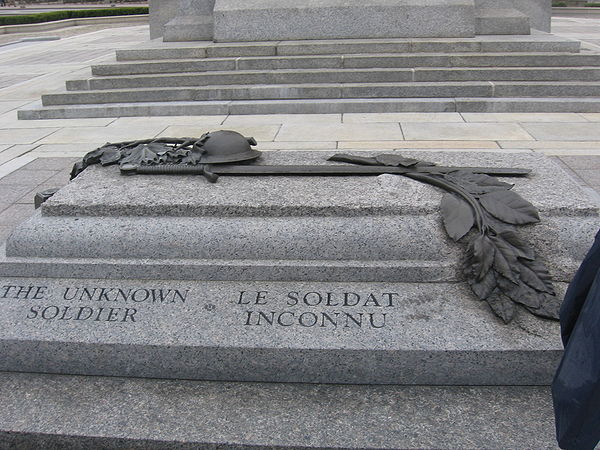 Close-up of the Canadian Tomb of the Unknown Soldier