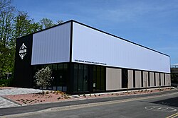 The Centre of Excellence for Data Science, Al, and Modelling (DAIM) building at the University of Hull, now with freshly complete groundwork.