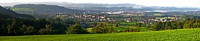 Panoramo de Uzwil kaj Oberuzwil