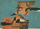 Szentendrei házak feszülettel, 1937