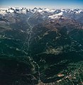 Scope: Val d'Anniviers, Switzeland - aerial view.