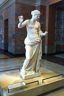 A statue of Venus standing in a contrapposto pose with her weight borne predominantly on one leg. As shown here, this posture accentuates the curvature of her figure. VenusdArles2.JPG