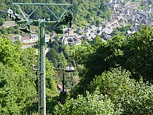 View of the town from the chairlift