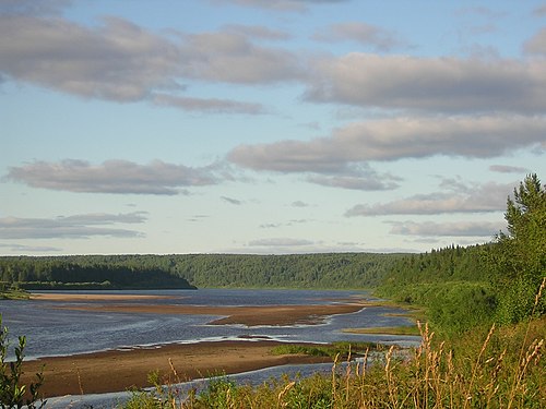 The Vym River, Komi Republic, Russia.