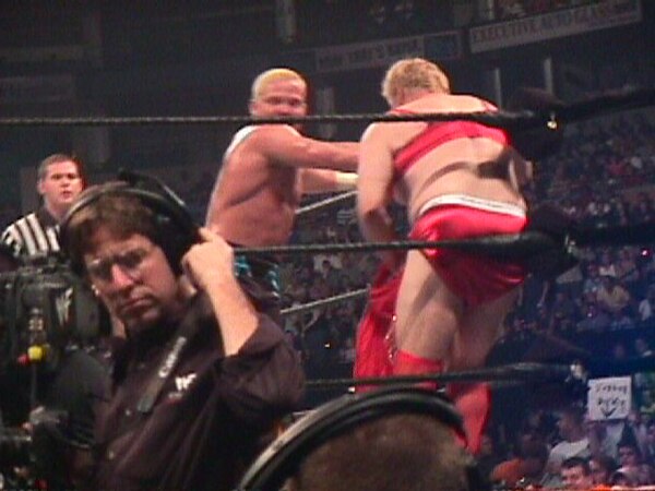 Crash Holly and Pat Patterson at the WWF King of the Ring at the Fleet Center in Boston, MA in 2000.