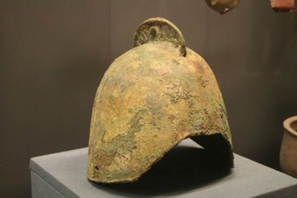 For several centuries before the unification of China in 221 BC, Beijing was the capital of the State of Yan. Bronze Yan helmet (above), sword-shaped 
