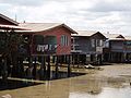 Water village in Sandakan, landward side