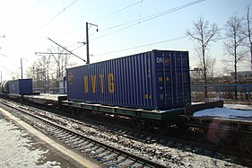 40-futanpiččed konteinerad platformiš