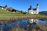 Deutsch: Westliche Seite der Seekirchl Seefeld mit Ente im Raabach