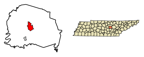 Location of Sparta in White County, Tennessee.