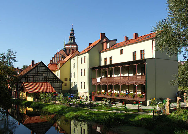 View of the Old Town on the Łyna River and Collegiate Church