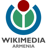 Трёхцветный цветной svg логотип Викимедиа Армения