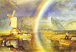 Joseph Mallord William Turner : Le Château d'Arundel avec arc-en-ciel