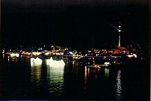 Expo 88 at night - showing the 88-metre high Skyneedle World-Expo-88-at-night.jpg