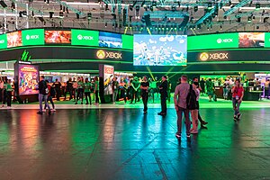 Xbox at Gamescom Xbox fair stand Gamescom 2019 (48605721741).jpg