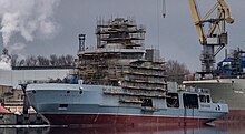 "Ivan Papanin" - Project 23550 icebreaking patrol ship. March 2021. Admiralty Shipyard, St. Petersburg.jpg