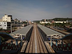 跨線橋上からのホーム