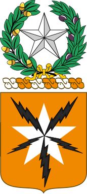 File:136th Signal Battalion Coat of Arms (Obsolete Insignia).svg