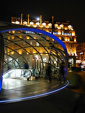 La Lentille, een van de ingangen van het metrostation.