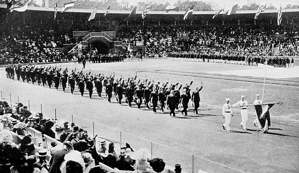 The team of Hungary at the opening ceremony.