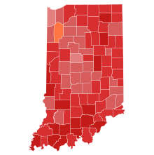 McIntosh
.mw-parser-output .legend{page-break-inside:avoid;break-inside:avoid-column}.mw-parser-output .legend-color{display:inline-block;min-width:1.25em;height:1.25em;line-height:1.25;margin:1px 0;text-align:center;border:1px solid black;background-color:transparent;color:black}.mw-parser-output .legend-text{}
50-60%
60-70%
70-80%
80-90%
Price
50-60% 2000 Indiana gubernatorial Republican primary results map by county.svg