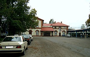 Rzepin (Reppen) reception building from 1870