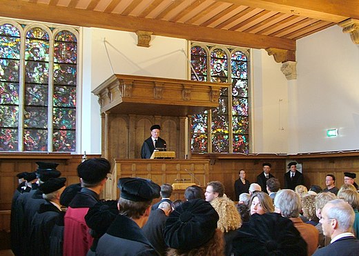 Inaugurele rede van een hoogleraar in het Groot Auditorium van het Academiegebouw, 2008
