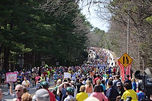 Maratón Bhostúin: Rás bliantúil i mBostún, Massachusetts