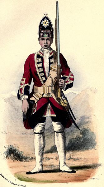 Uniform of the 21st Regiment of Foot in 1742