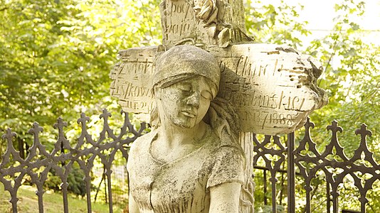 Statue in a cemetery