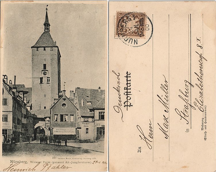 File:AK - Nürnberg - Weißer Turm - 1900.jpg