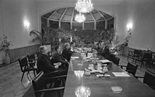 The negotiations on November 23 were so productive that they extended into the early hours of November 24. A late night meeting of the Vladivostok Summit, 1974 - NARA - 7161605.jpg