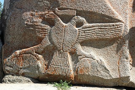 Double-headed eagle on the Sphinx Gates of Alaca Höyük.