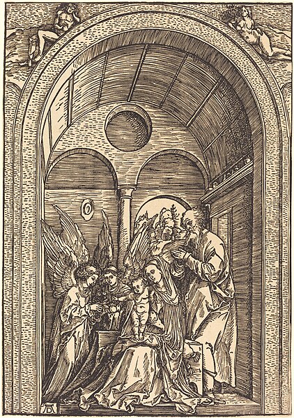 File:Albrecht Dürer, The Holy Family with Two Angels in a Vaulted Hall, c. 1504, NGA 41296.jpg