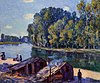 Alfred Sisley - Loing Kanalı Boyunca Kabinler, Güneş Işığı Etkisi (16761565216) .jpg