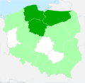 Mapa rozmieszczenia żabieńca trawolistnego w Polsce.