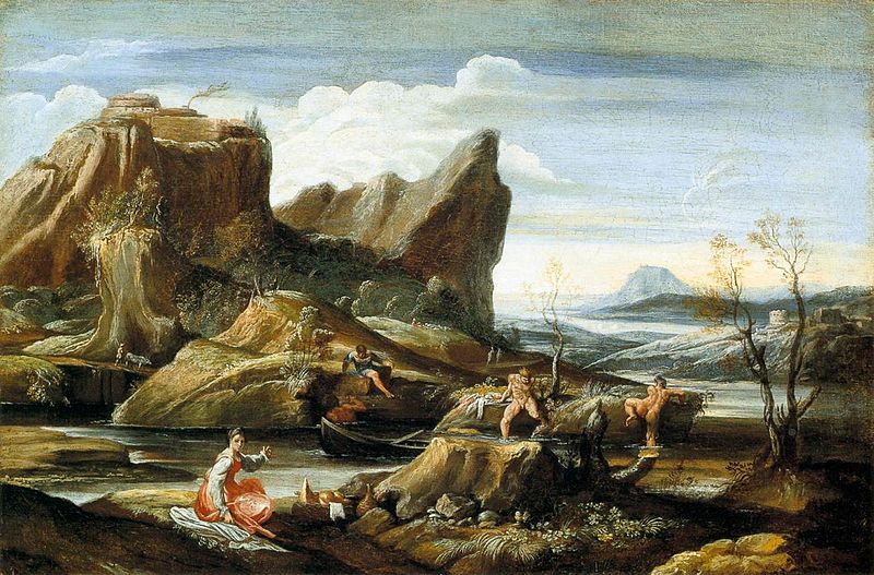 File:Antonio Carracci - Landscape with Bathers - WGA04462.jpg