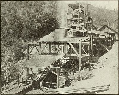 Mine de mercure en Califormnie (1917).