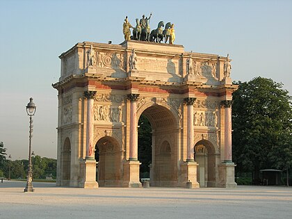 Arch Carruzel.  1808. Paris.  Mimarlar Ch. Persier, P. Fontaine