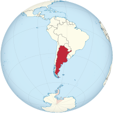 Argentina on the globe (all claims hatched) (Chile centered).svg