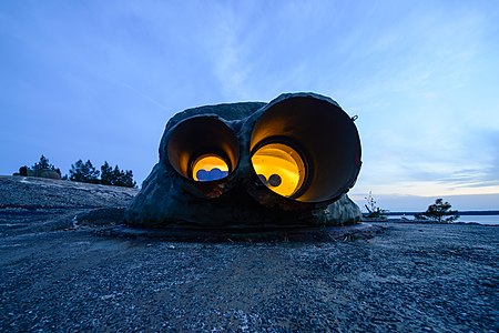 Coatal battery at Arholma. Photograph: Arild Vågen