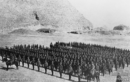 3rd Battalion on parade in Egypt, December 1914