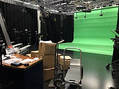 The greenscreen room