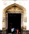 Bala Hissar Gate. Note peacocks and lions above the lintel: a fine example of Hindu-Islamic architecture